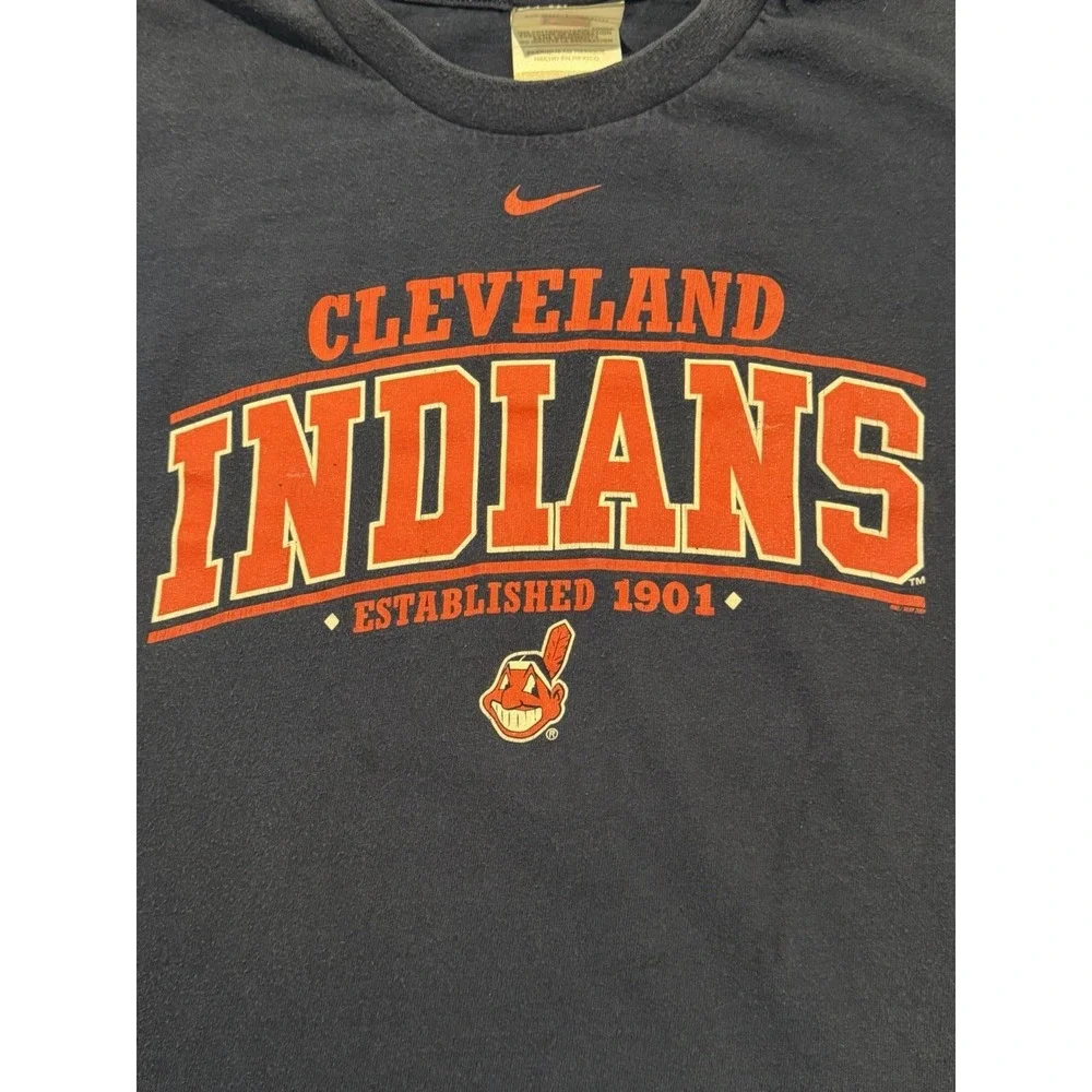 Cleveland Indians Vintage Nike Center Swoosh Established 1901 Men's XXL